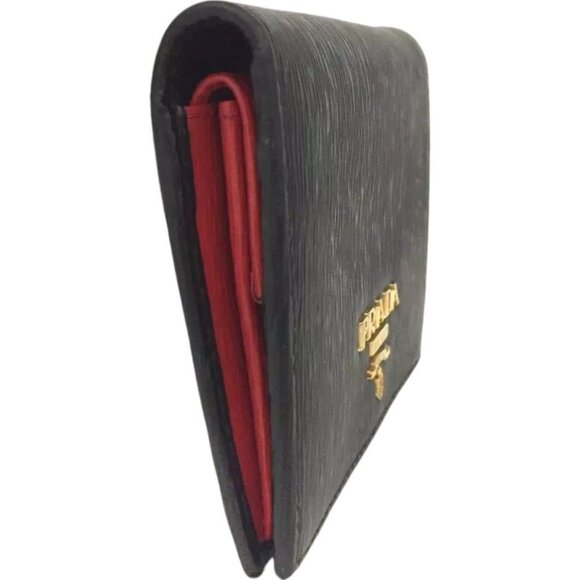 254205AR (E2) Prada Wallet Black Leather - Picture 4 of 9